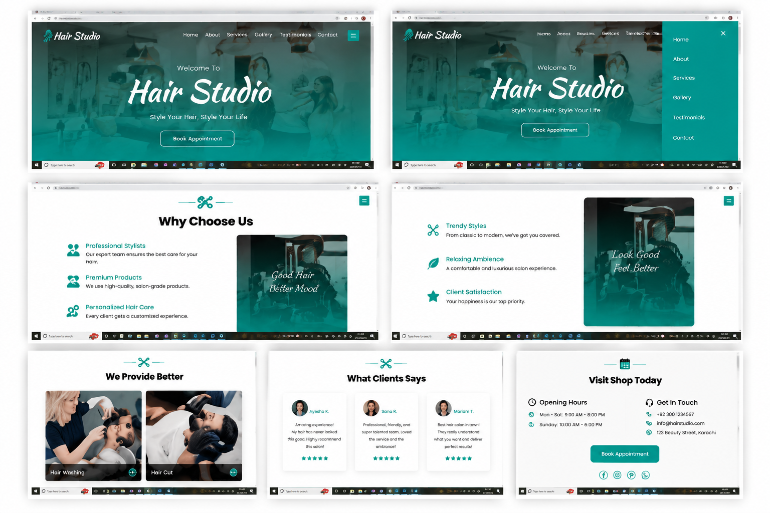 Hair Studio | Responsive Salon Website